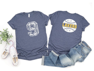 LAKERS Baseball tee with number