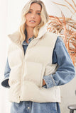 ZIPPER FRONT PUFFER VEST