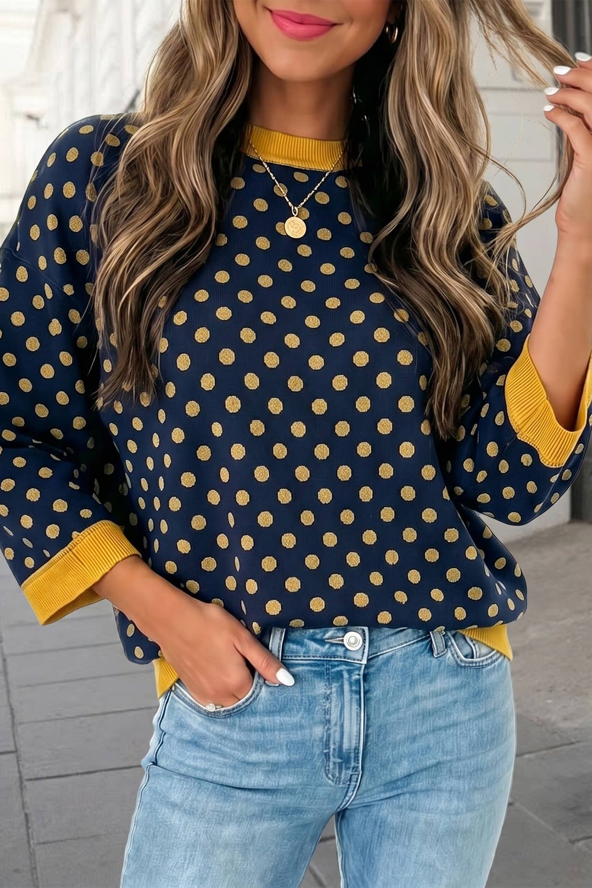 Praire Polka Dot Top