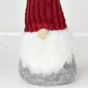 Gnome-FLUFFY BEARDED,BG SANTA'S HAT