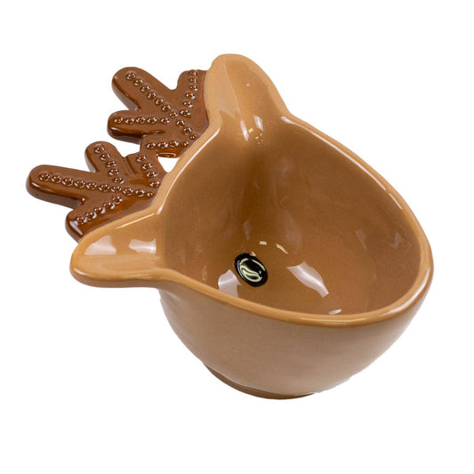 Reindeer Tidbit Bowl   Tan/Brown   5x4.57