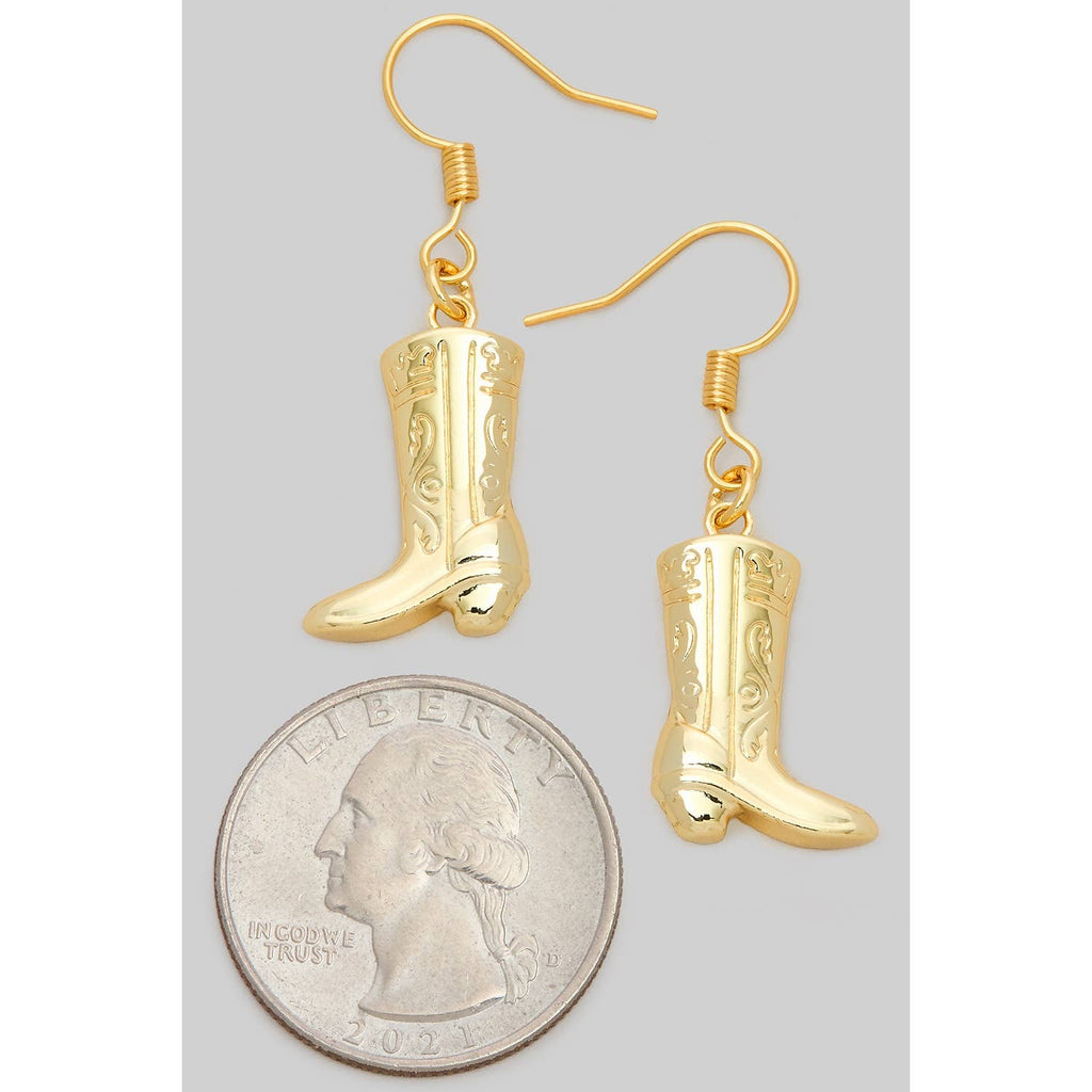 COWBOY BOOT DROP EARRINGS