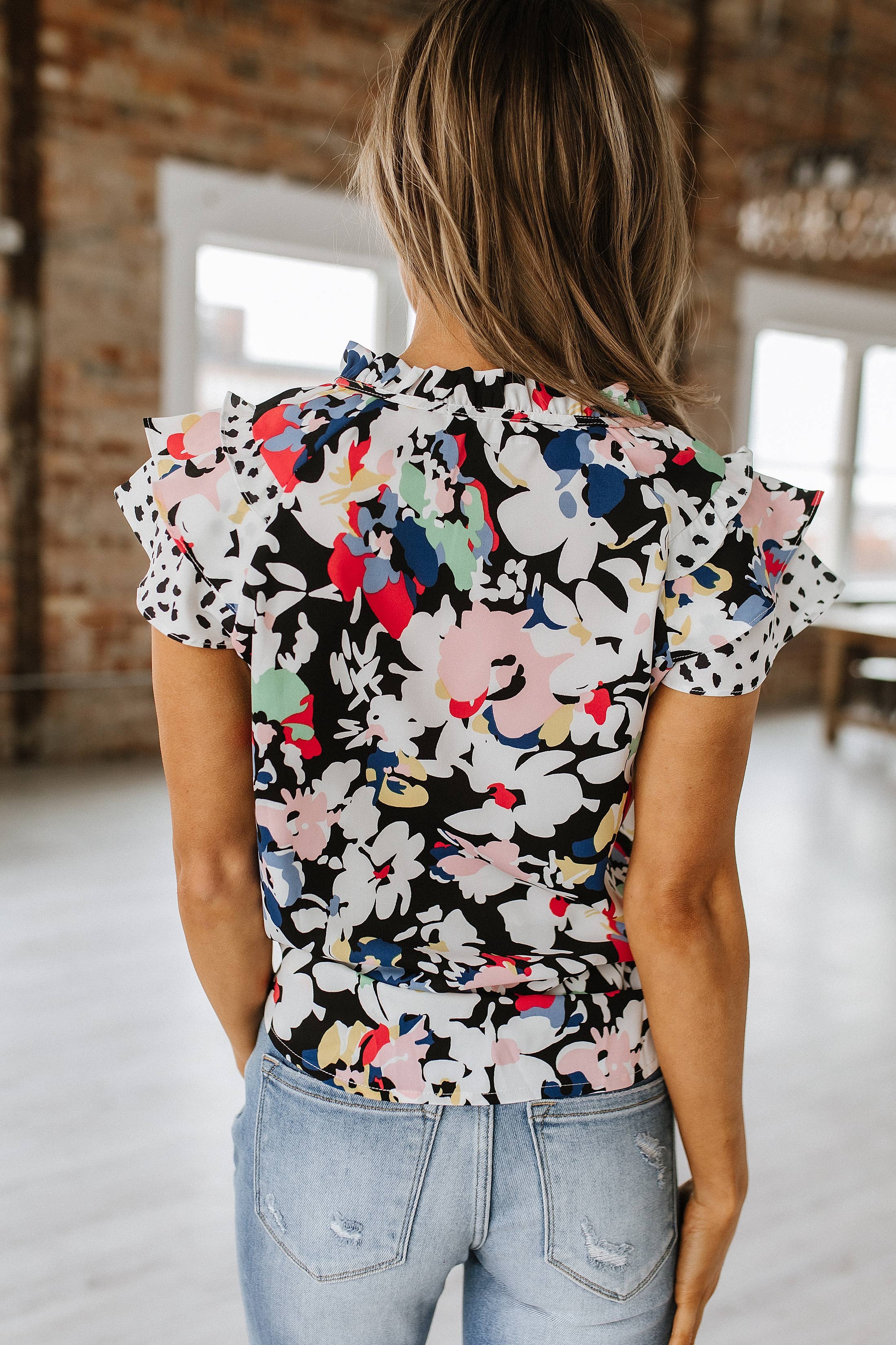 Angelo Ruffle Sleeve Blouse | S-XL