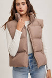 ZIPPER FRONT PUFFER VEST