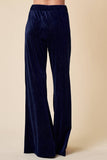 Nicki navy velvet wide leg pants