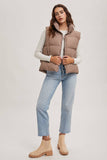 ZIPPER FRONT PUFFER VEST