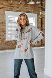 Sequin Football Sweatshirt