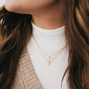 Faithfully Layered Cross necklace