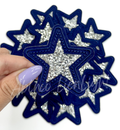 Navy rhinestone star embroidery patch trucker hat patches