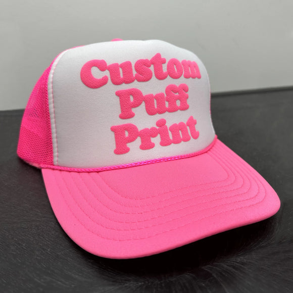 Custom puffer print Trucker Hat
