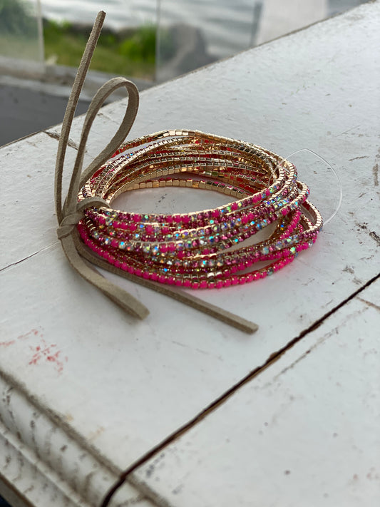Rhinestone stretch bracelet