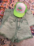 Avery Aqua jean shorts