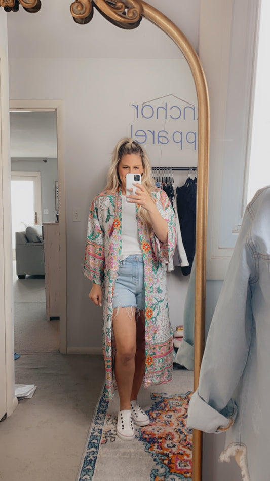 Fiji floral kimono