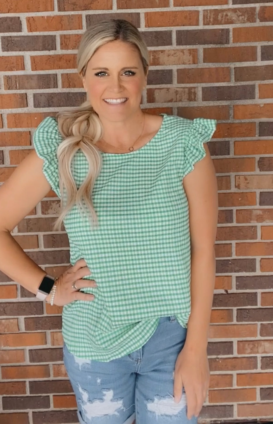 Kendra Ruffle sleeve top