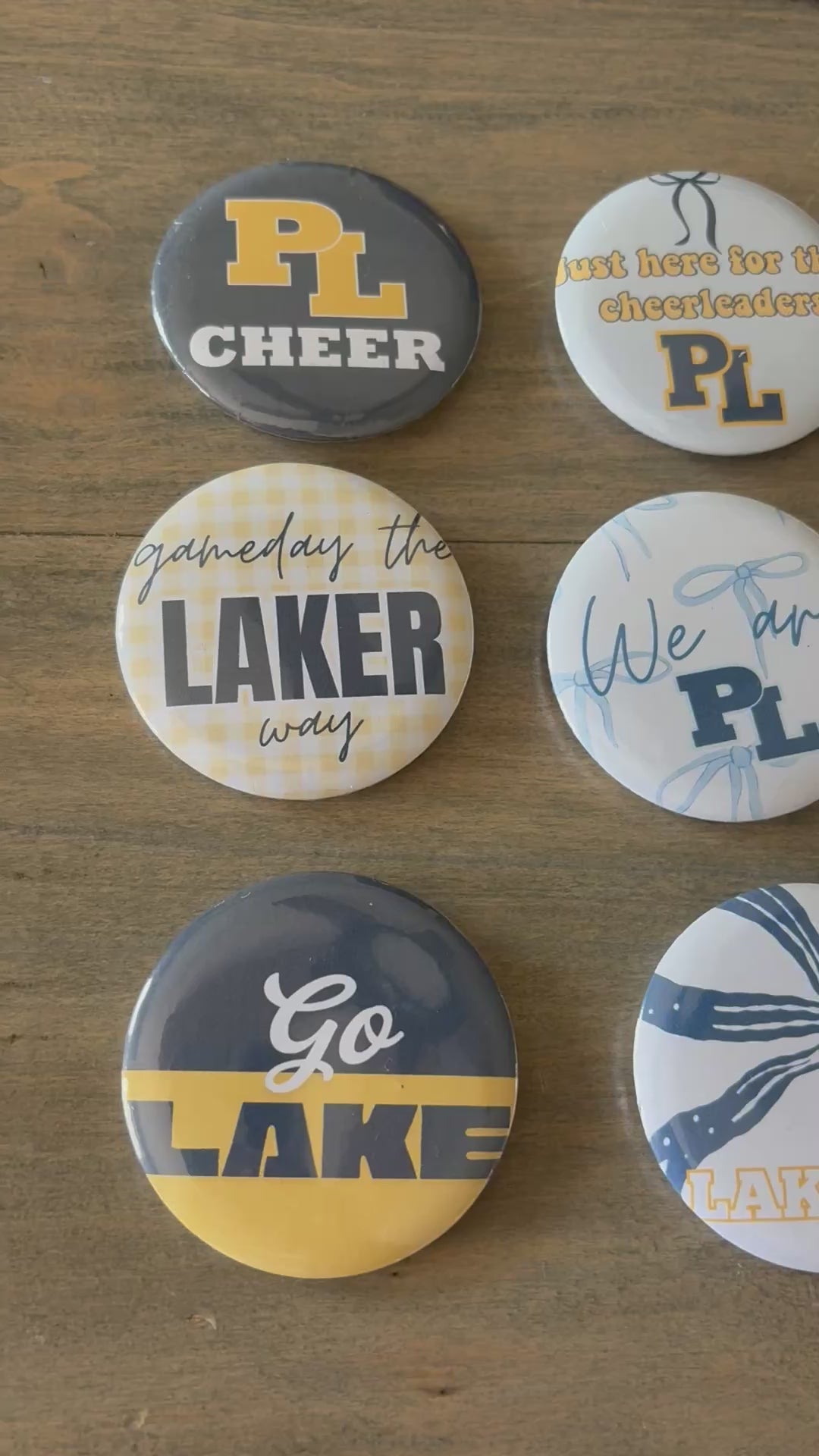 Custom game day buttons