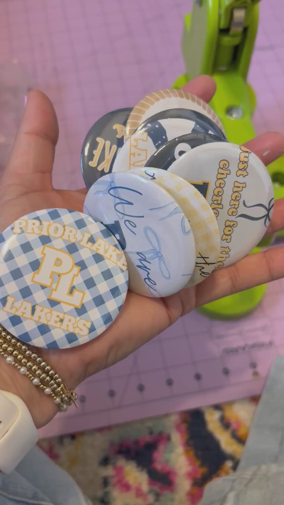 Custom game day buttons