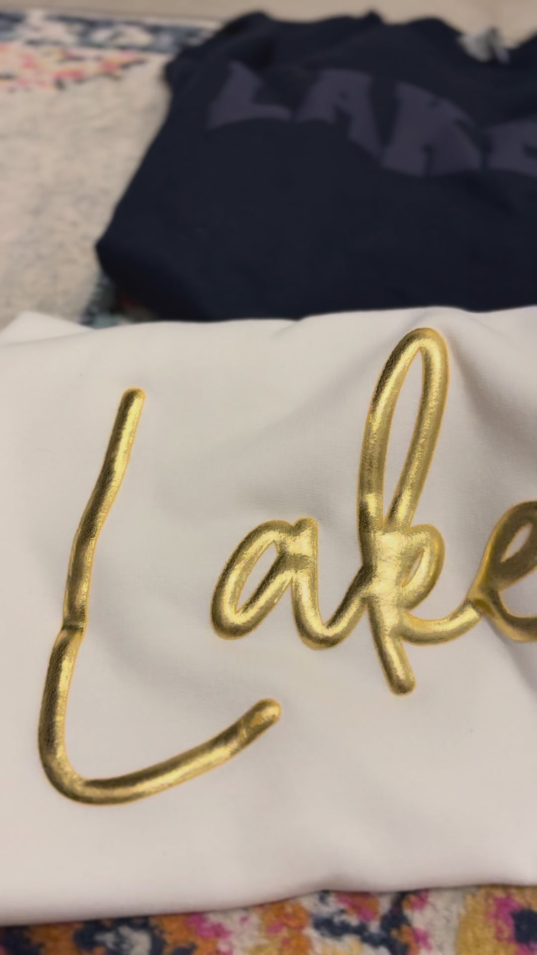 Puff Metallic Lakers or Puff Navy