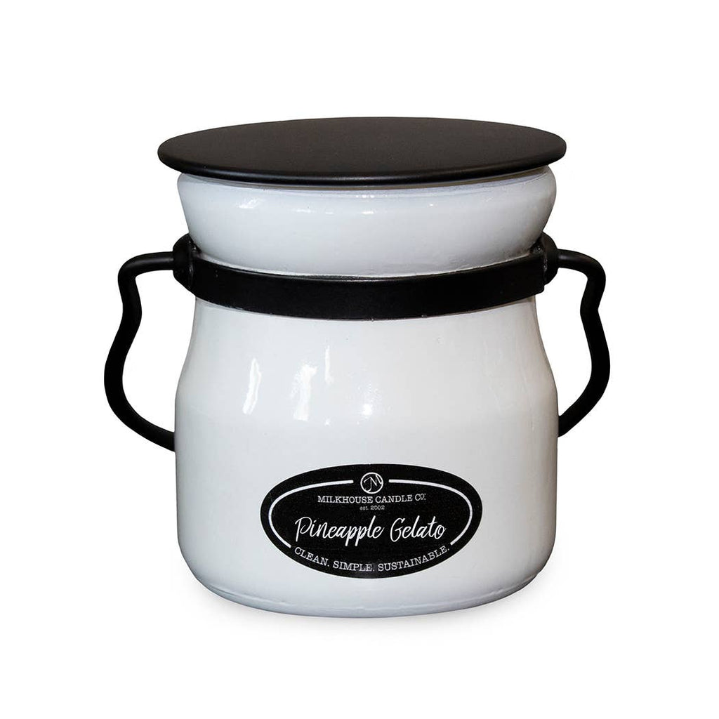 Cream Jar Soy Candle: Pineapple Gelato, by Milkhouse