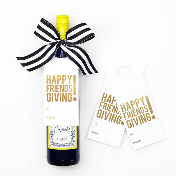 Friendsgiving Wine Tags - A Wine and Spirits Gift Kit