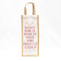 Blitzen Christmas Wine Bag   White/Red/Gold   6x14x4