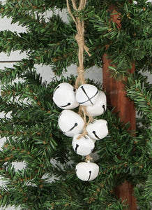 White Bells Cluster on jute string