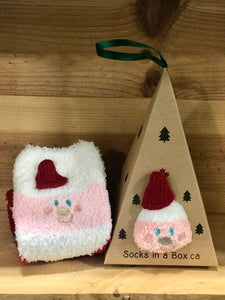 Santa Clause  Christmas Socks in a Box