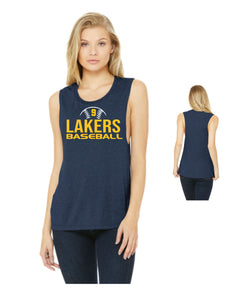 Navy Baseball Tank -Muscle or Racer OR T-SHIRT