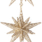 A65563 Champagne gold glitter acrylic Moravian stars -