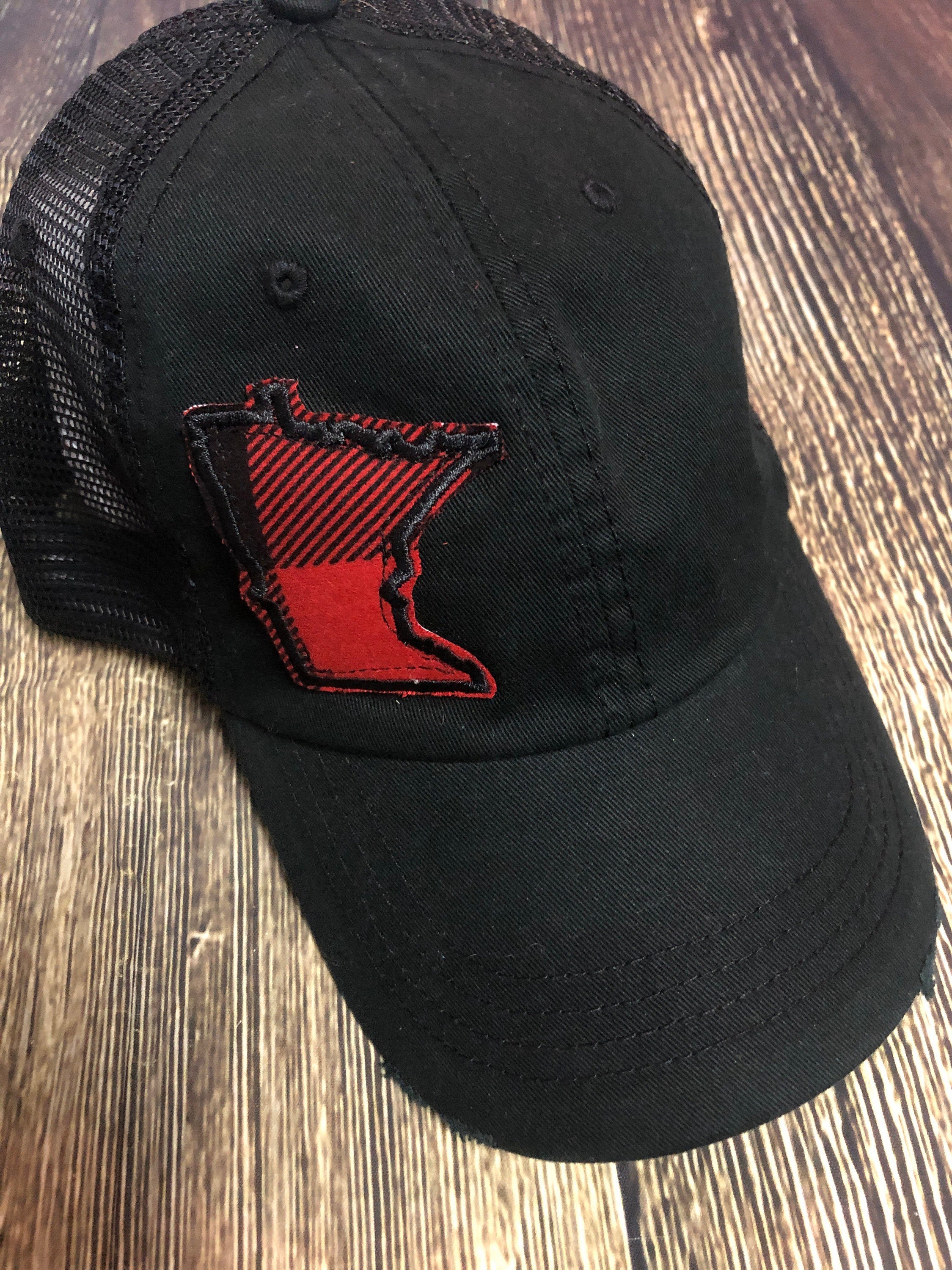 Baseball hat. buffalo plaid MN baseball.