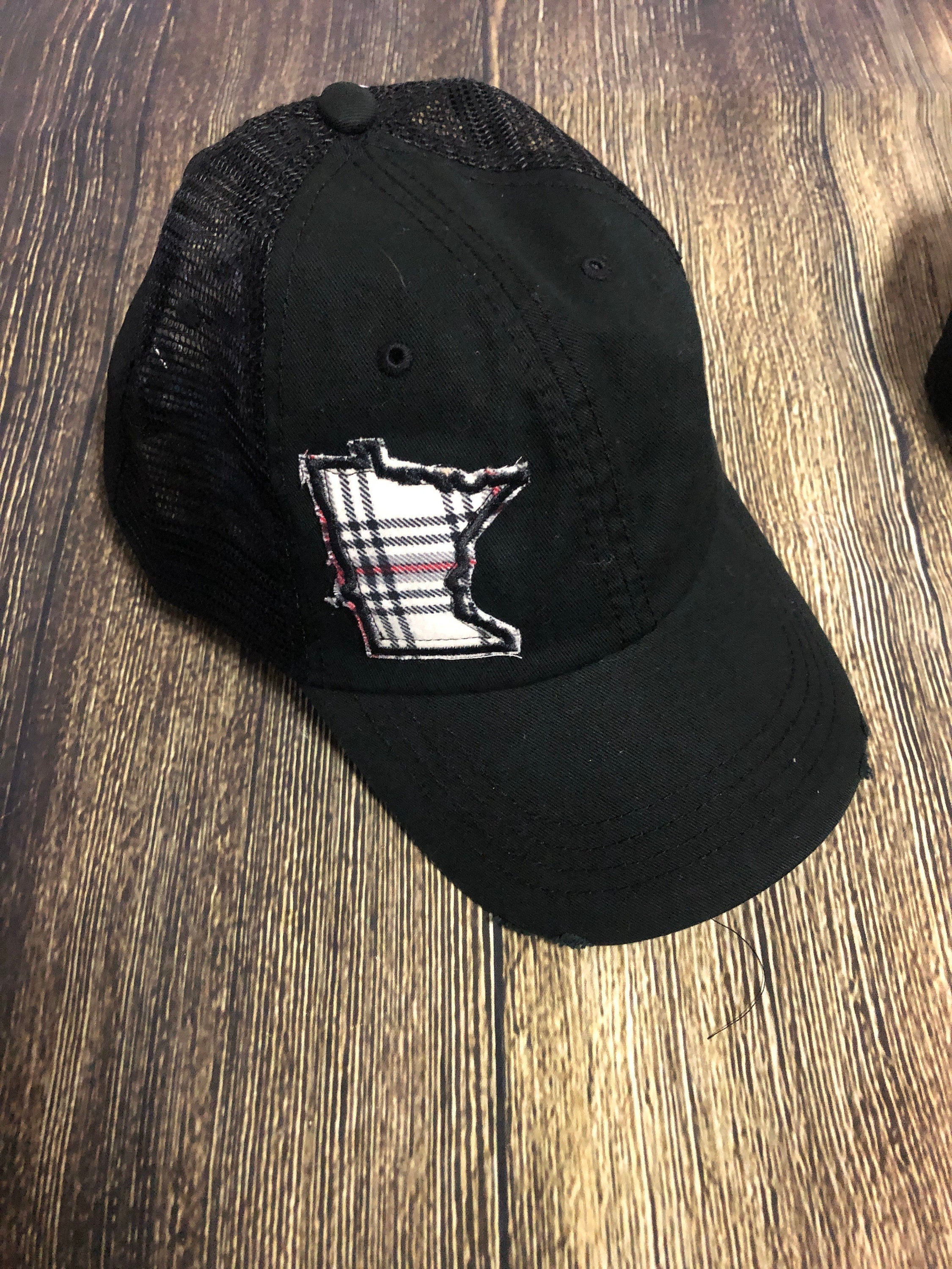 Baseball hat. buffalo plaid MN baseball.