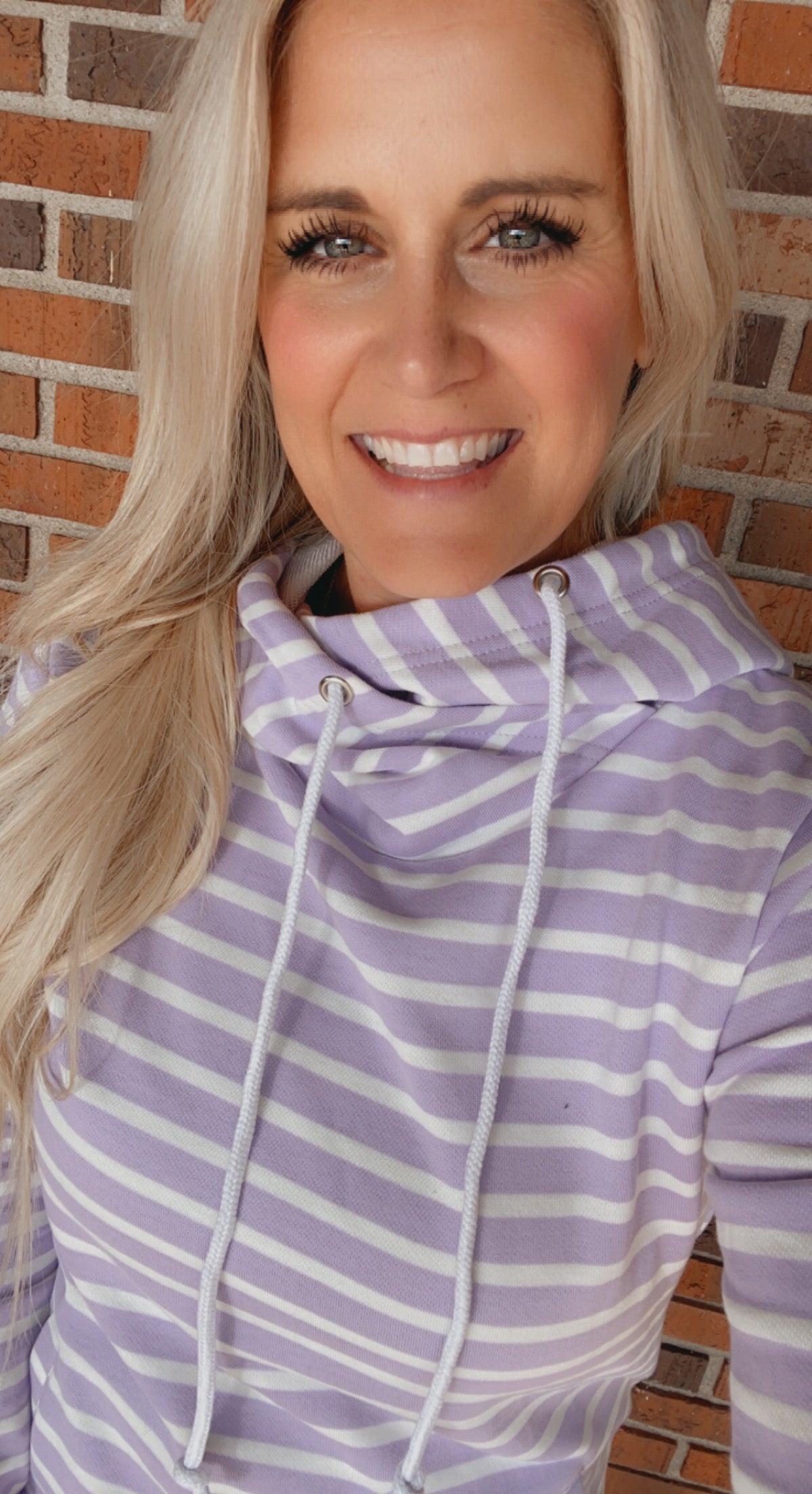 Pippa purple stripes hoodie
