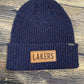 Lakers hat. Winter stocking cap Lakers Pom hat