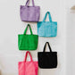 Teagan terry cloth tote with pouch