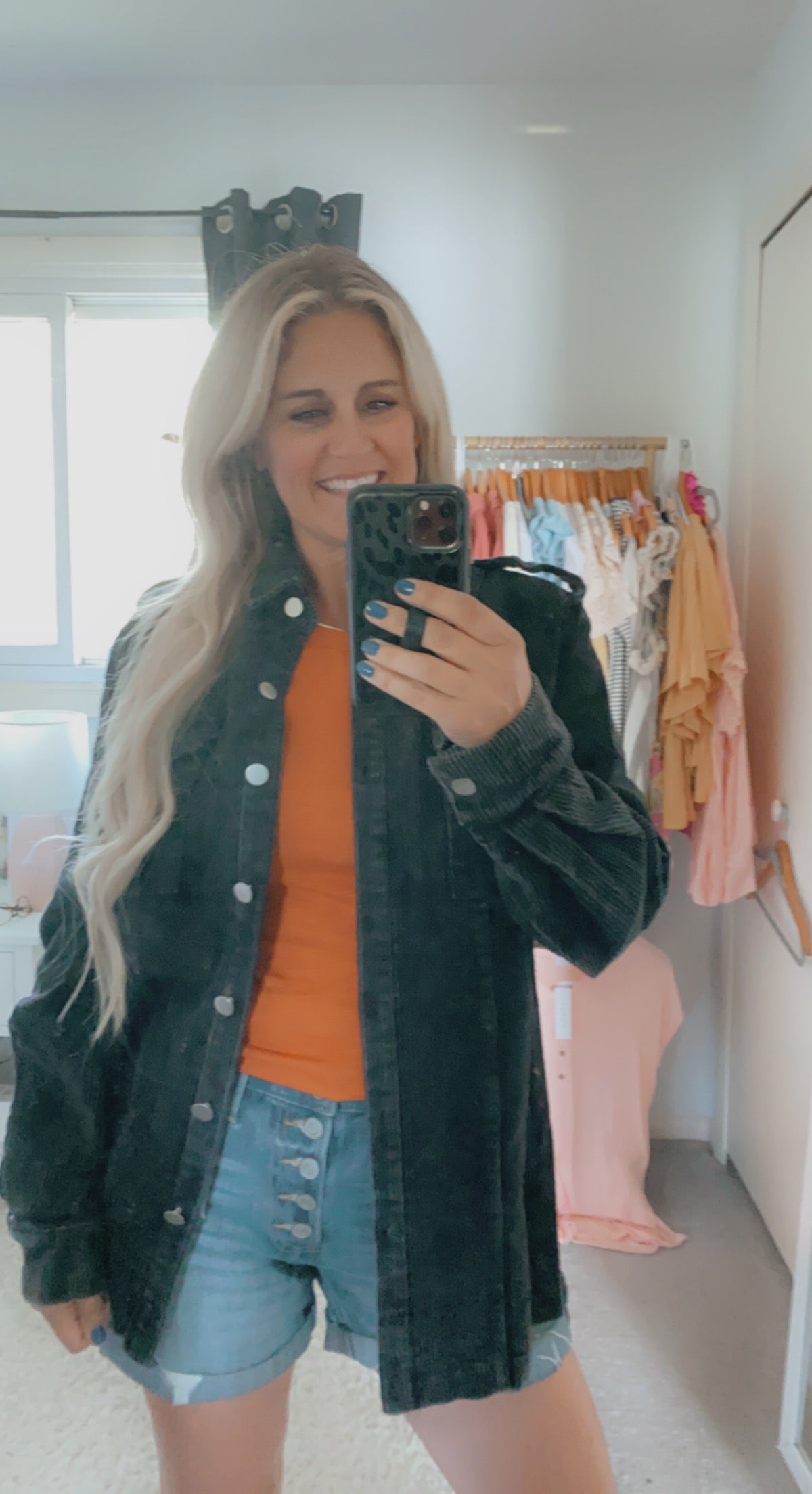 Corduroy button up jacket