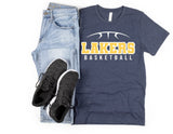 Lakers basketball star or navy tee