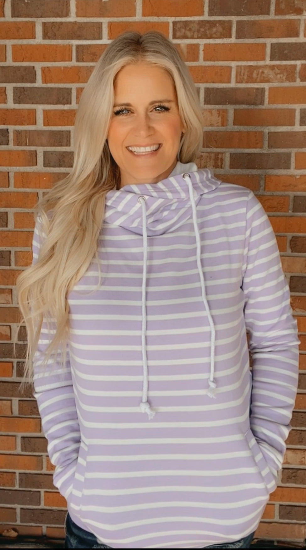 Pippa purple stripes hoodie