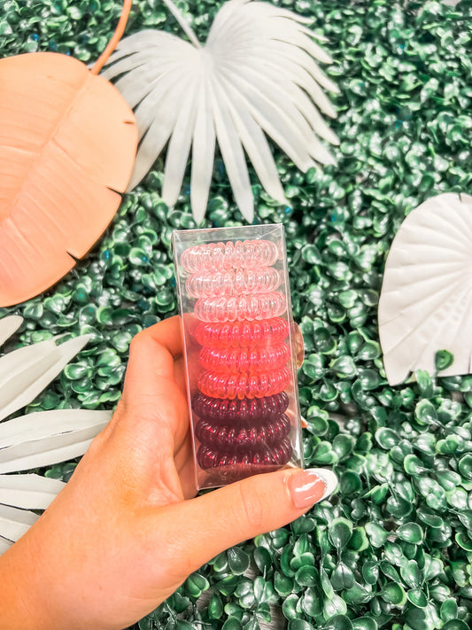 Valentines hair tie coils