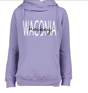 Waconia Hockey Cowl Neck.  hockey sweatshirt