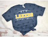 Lakers basketball star or navy tee