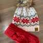 Holly red pom and mitten set!