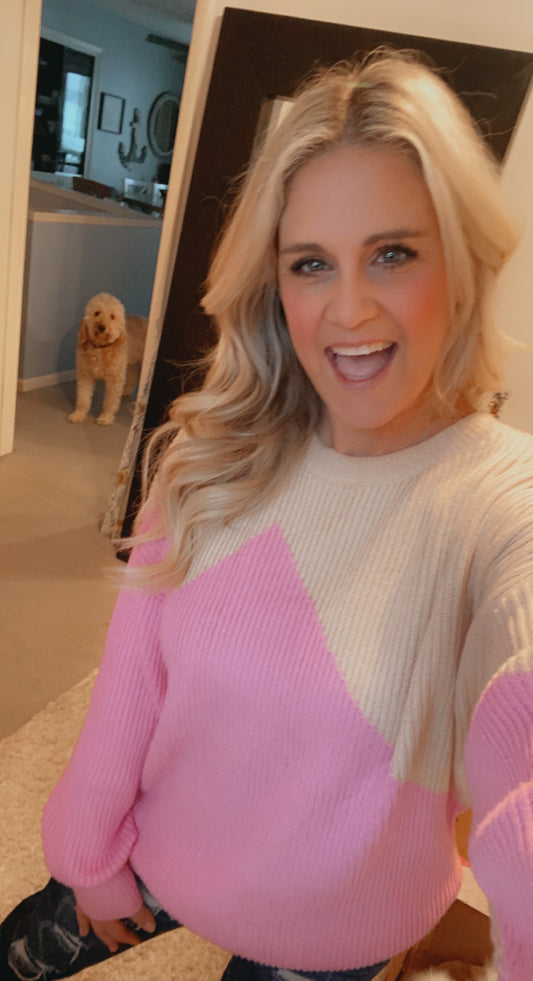 Trish Two toned sweater