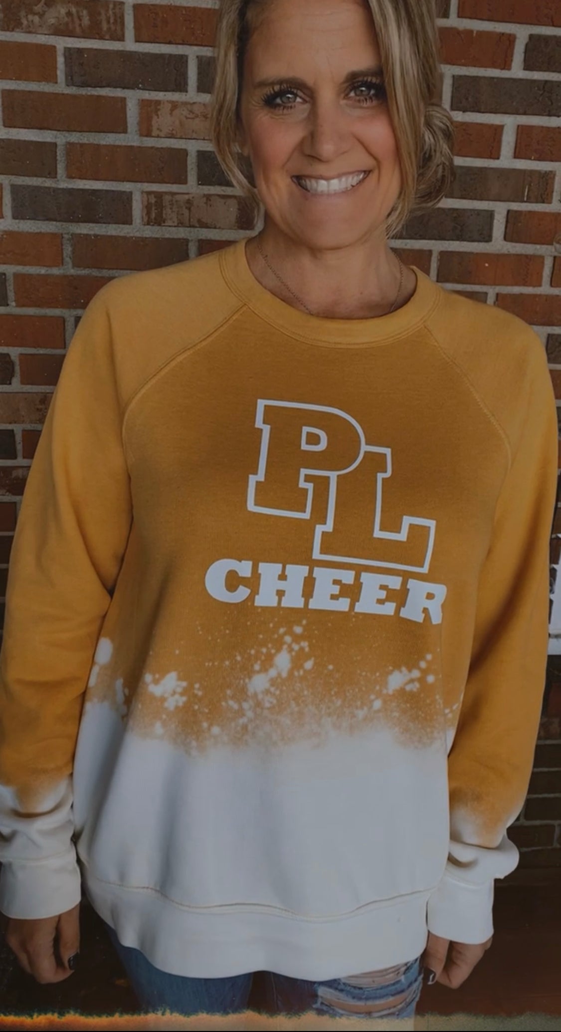 Pl cheer ombré crewneck sweatshirt