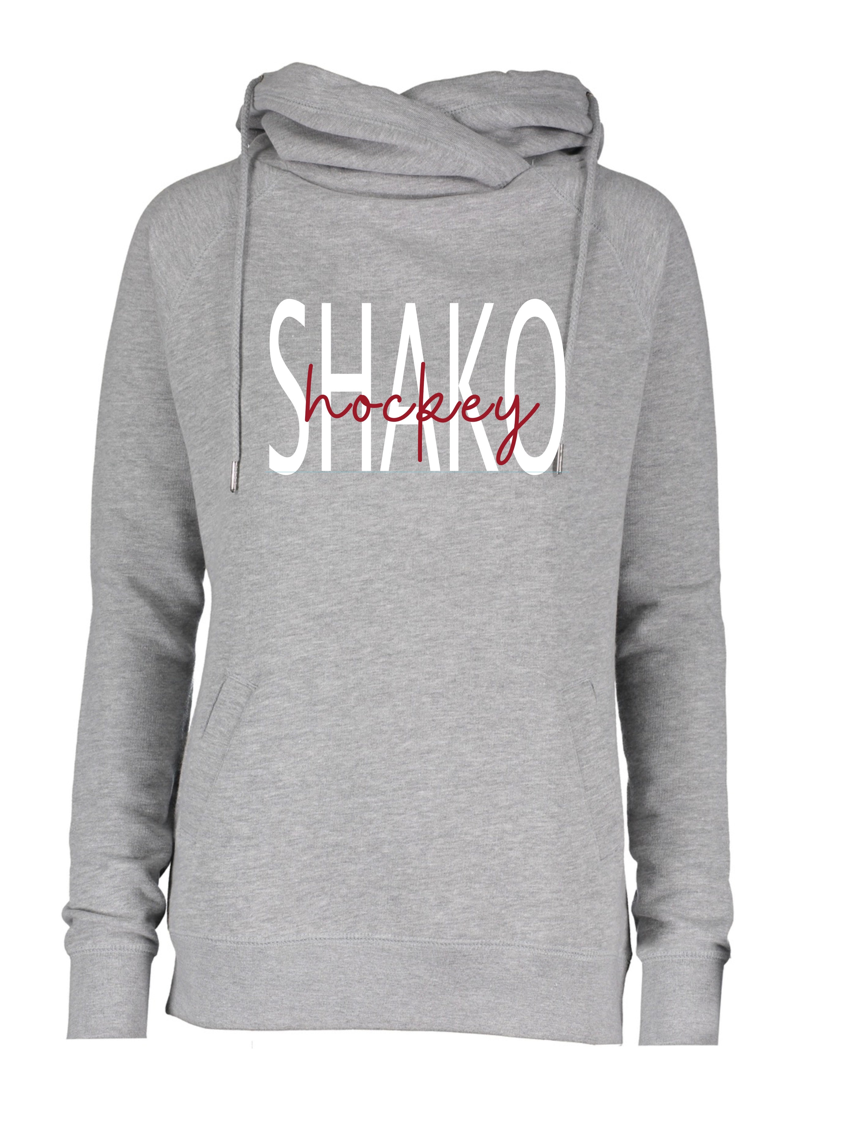 Shakopee Hockey Cowl Neck. Shako hockey sweatshirt