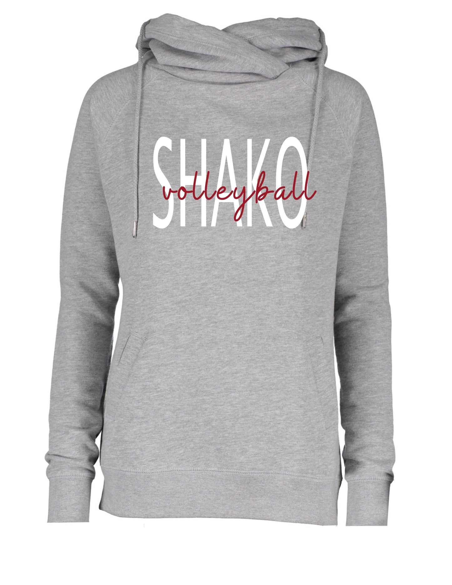 Shakopee volleyball Cowl Neck. Shako volleyball sweatshirt