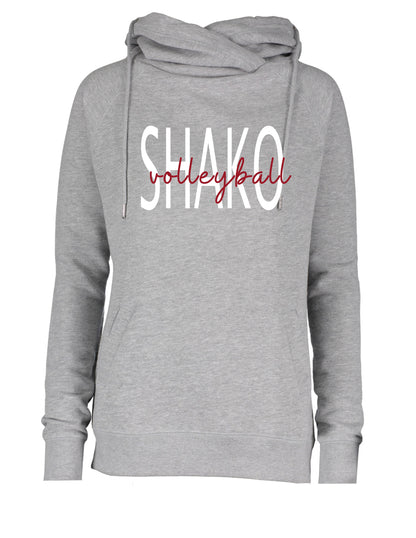Shakopee volleyball Cowl Neck. Shako volleyball sweatshirt