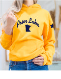 Prior Lake Number or STATE Lakers unisex GOLD